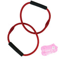 Barre Red Double Tube Exercise Tubing Equipment for Pure Barre Workout & Pair of Womens Barre Socks: Life By Lexie