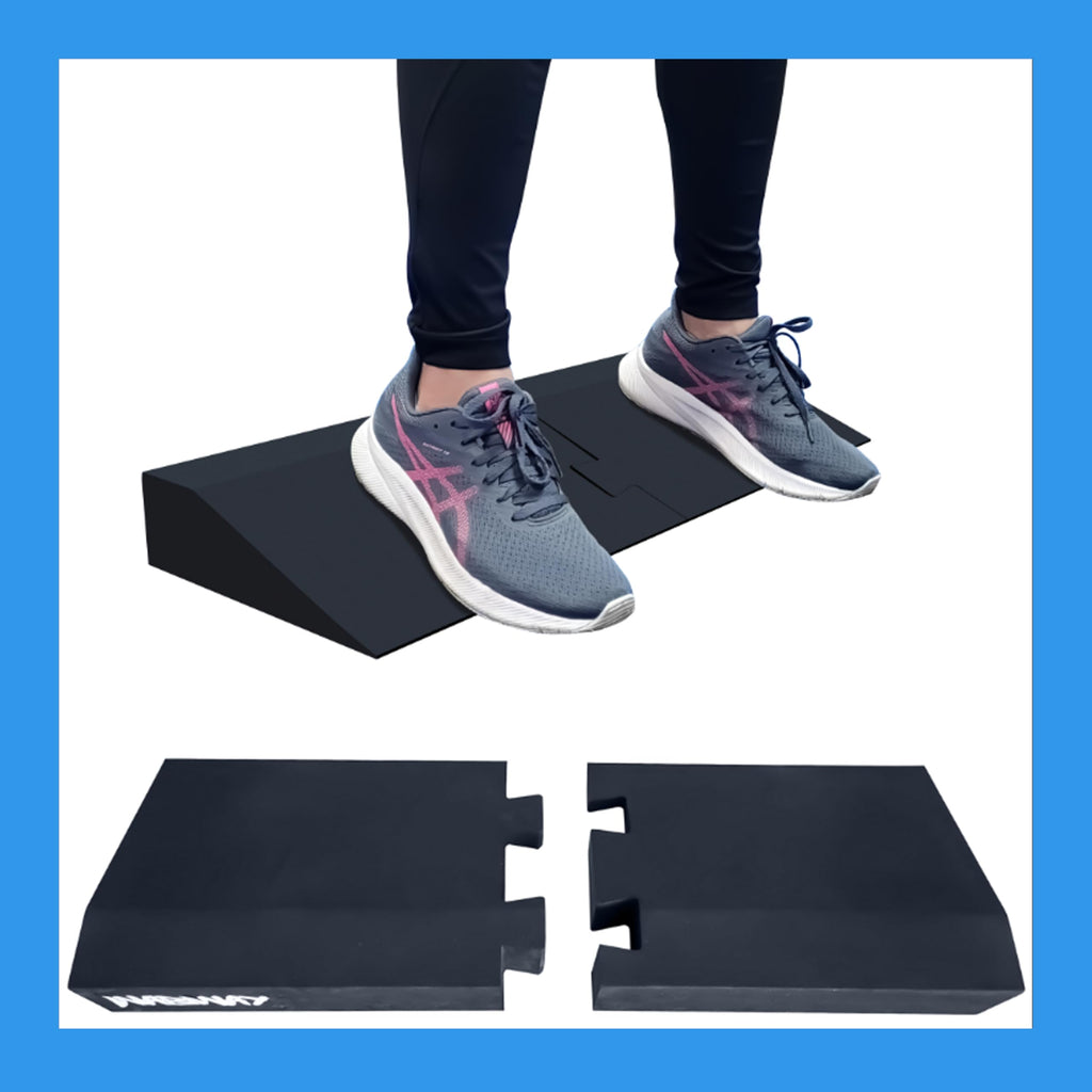 WABIWAY Squat Wedge Block -Slant Board for Squats -Heel Elevated Squat Wedge -Calf Raise block -Wedges for Squats-Great for foot and calf stretch- Ankle Stretcher - Workout equipment for physical therapy